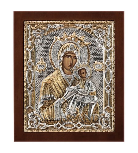 Orthodox Silver Icon Virgin Mary 15x12 Ασημένια Εικόνα Παναγία Αμόλυντος 15x12 Богородица c:43151271-251B